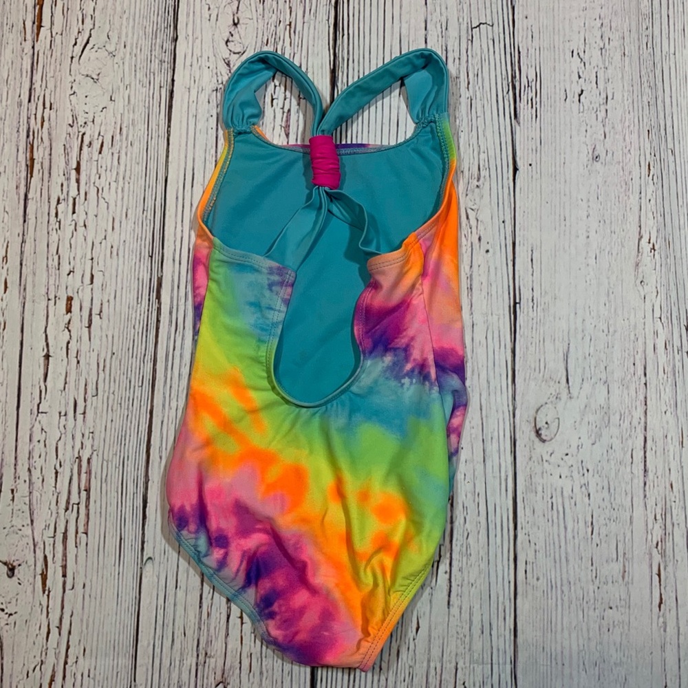 Girls Tie Dye Swimsuit and Cover up - Picture 4 of 5